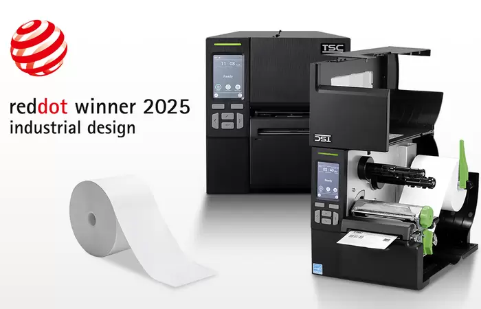La impresora linerless TSC Auto ID serie MB241 gana el premio Red Dot Award por su etiquetado industrial eficiente