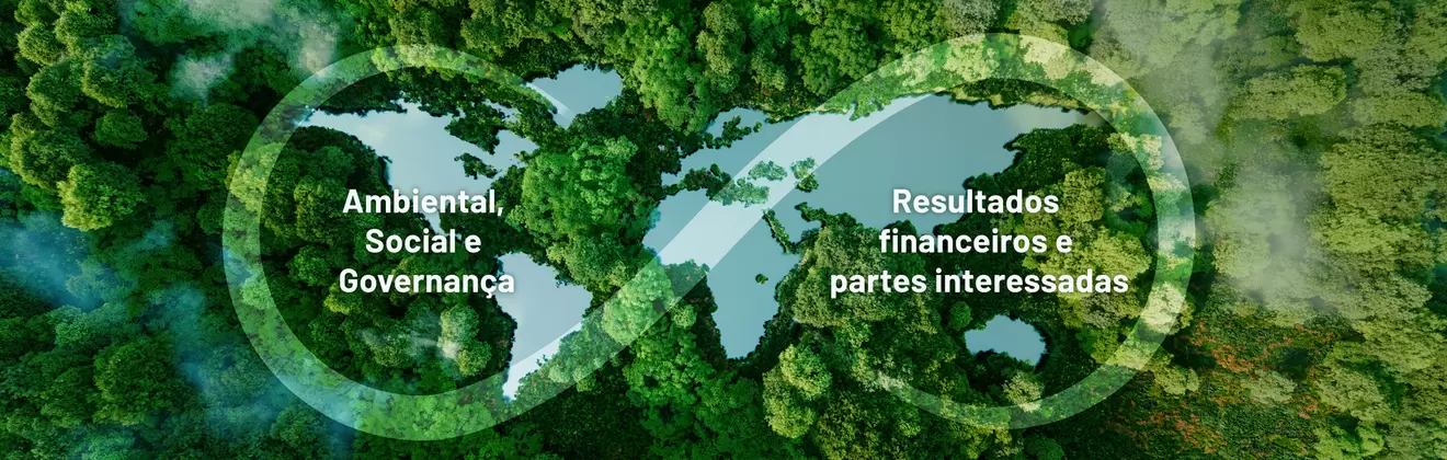 Aerial view of a lush green forest forming the shape of a world map, symbolizing global sustainability and environmental responsibility.