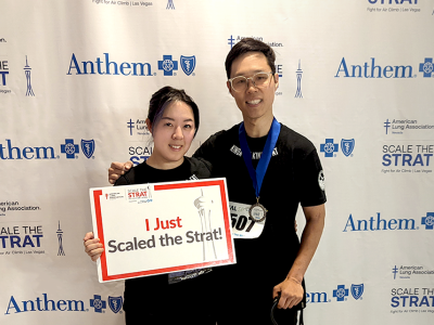 Meet our Graphic Designer, Hanna Ko, Who Scaled the Strat Hotel for the American Lung Association