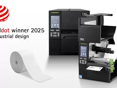 A impressora linerless TSC Auto ID MB241 Series ganha o prêmio Red Dot por etiquetagem industrial eficiente