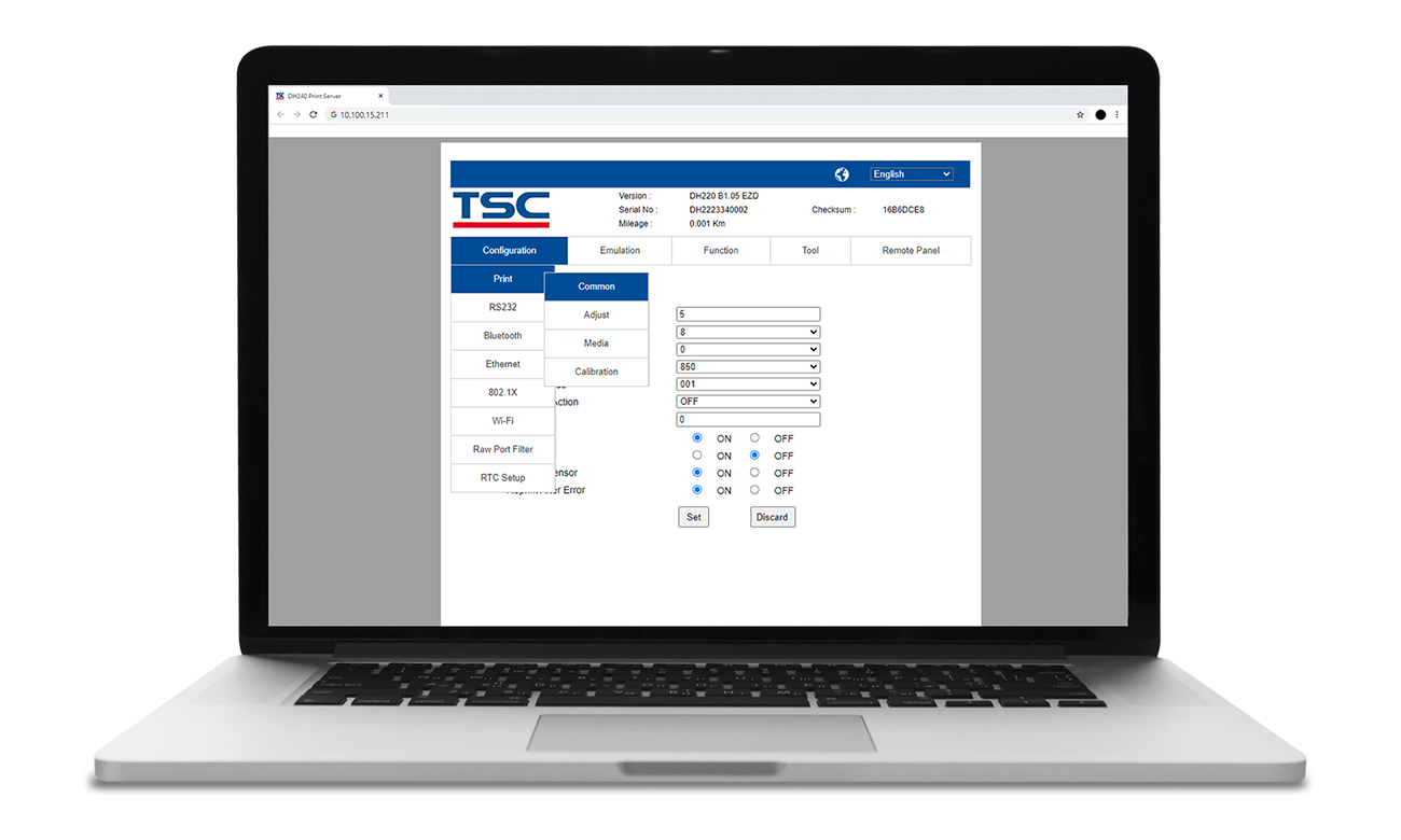 Figure 2: Virtual Control Panel